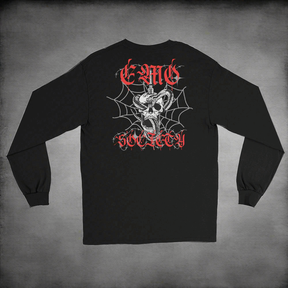 Death Web Long Sleeve Tee - Emo Elder Society
