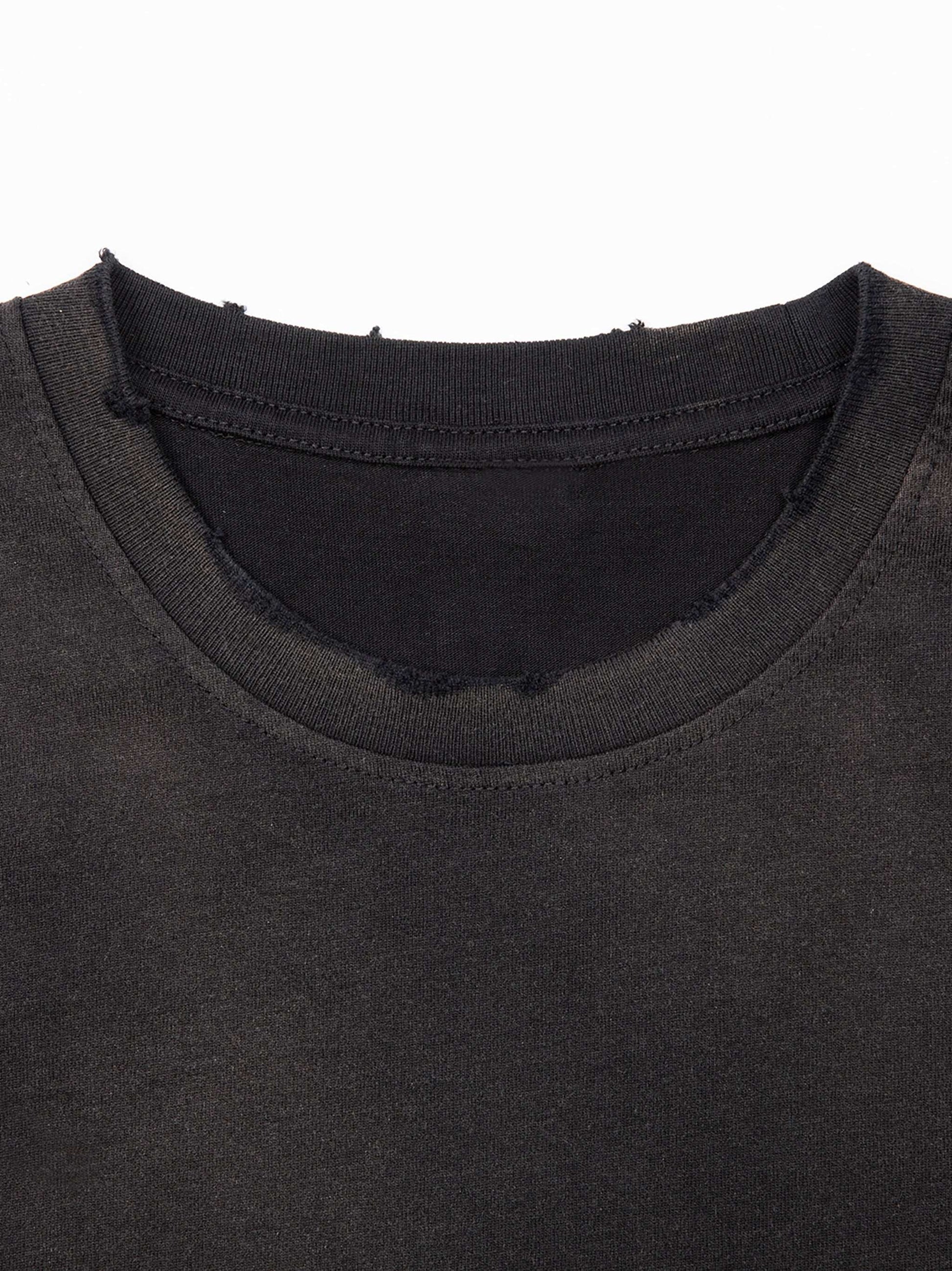 Emo Elder Society - Emo Kid Vintage Wash Frayed Tee - Emo Elder Society