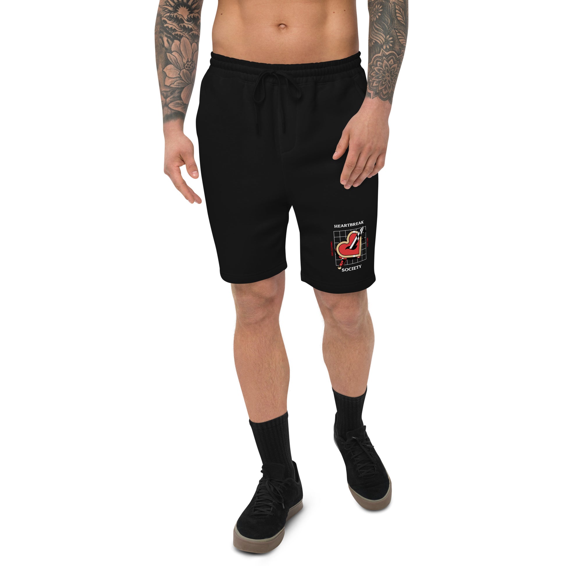 Heartbreak Society Men's Fleece Shorts - Emo Elder Society