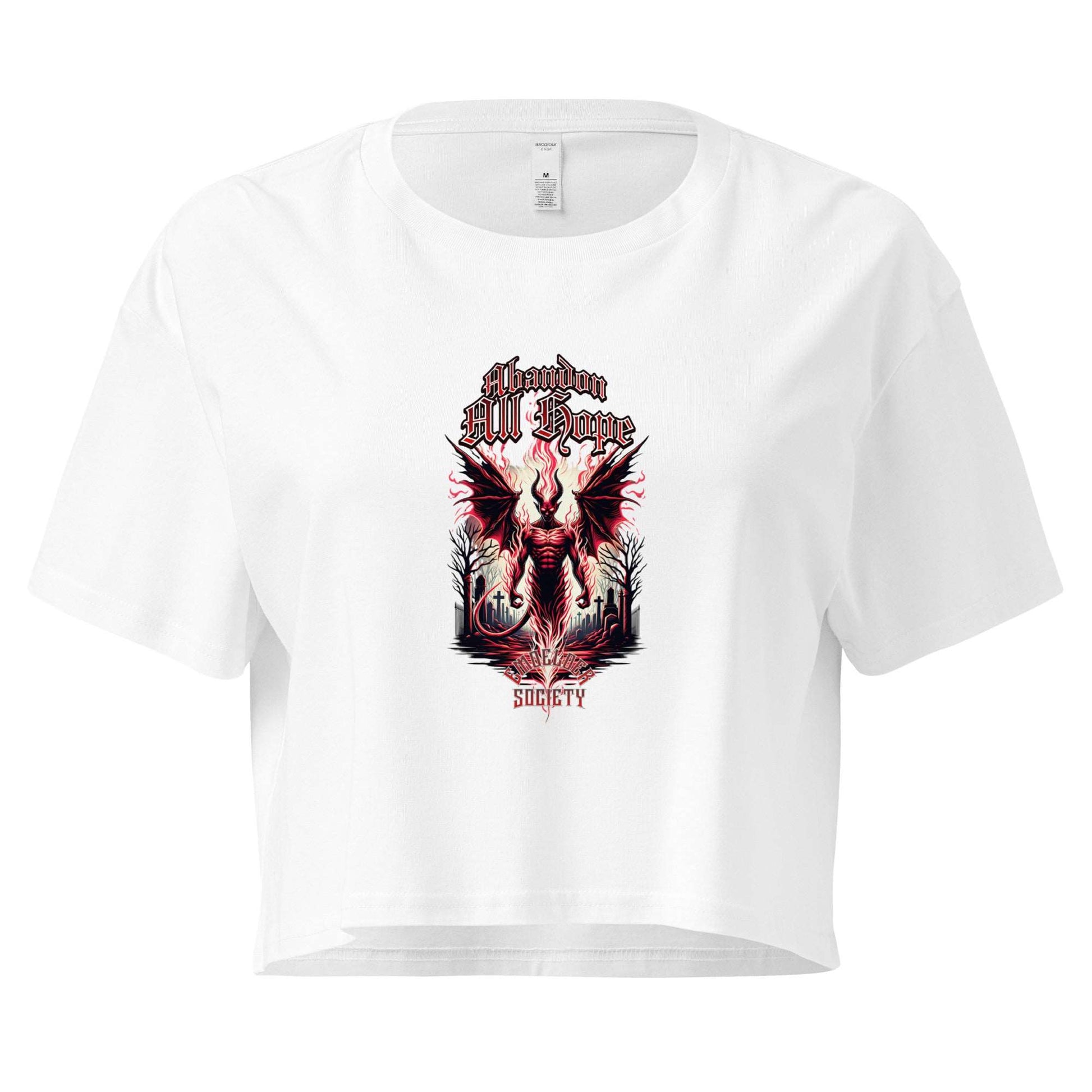 Abandon All Hope Women’s Crop Top - Emo Elder Society
