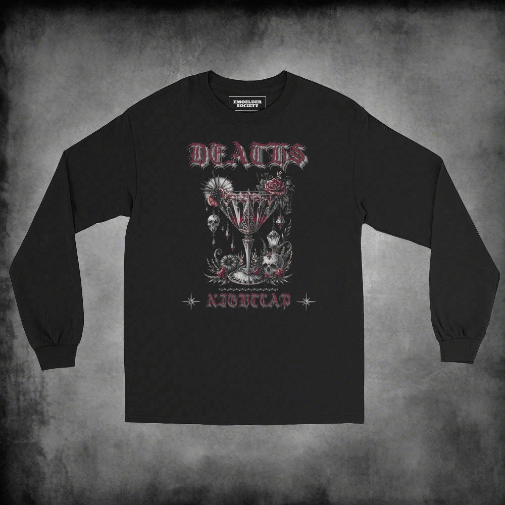 Deaths Night Cap Longsleeve Tee - Emo Elder Society