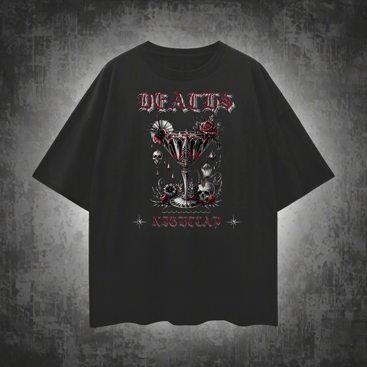 Deaths Night Cap Oversized Unisex Tee - Emo Elder Society