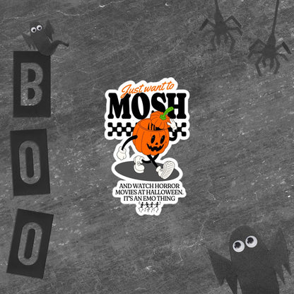 Pumpkin Mosh Kiss-Cut Sticker - Emo Elder Society